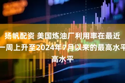 扬帆配资 美国炼油厂利用率在最近一周上升至2024年7月以来的最高水平